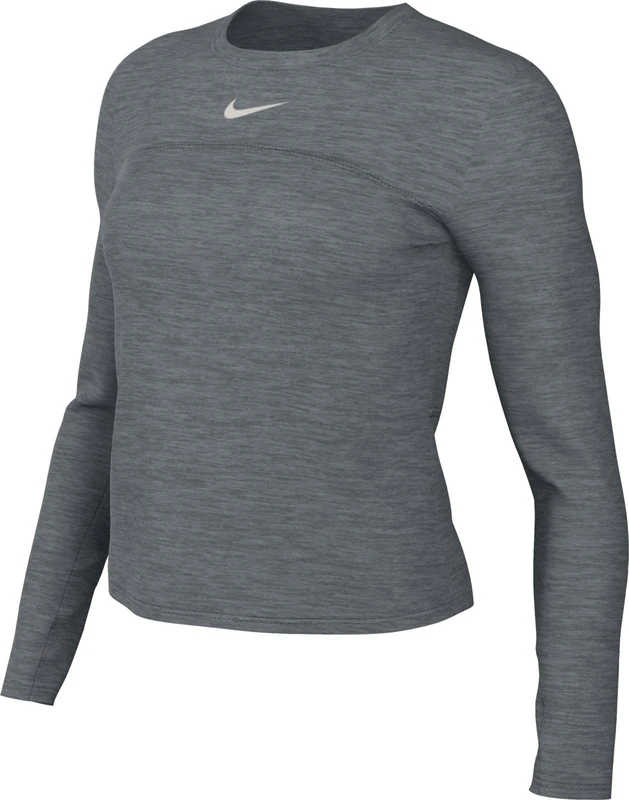 NIKE FB4297-084 W NK SWIFT ELMNT DF UV CRW TOP Sweatshirt Women's SMOKE GREY/LT SMOKE GREY/REFLECTIVE Size M