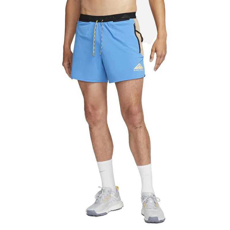 NIKE DV9311-435 M NK DF SECONDSUNRISE 5BF SHRT Shorts Men's LT Photo Blue/Khaki/Vivid Sulfur Size XS