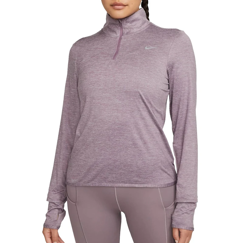 NIKE FB4316-536 W NK SWIFT ELMNT DF UV HZ TOP Sweatshirt Women's VIOLET DUST/PEWTER/HTR/REFLECTIVE S Size XS