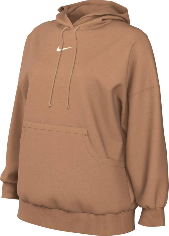 NIKE DQ5860-225 W NSW PHNX FLC OS PO HOODIE Sweatshirt Women's AMBER BROWN/SAIL Size S-S