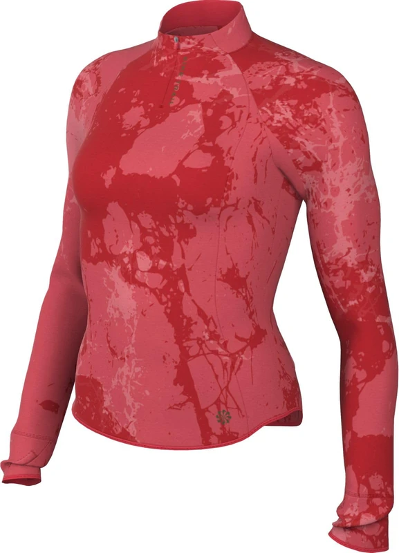 NIKE FB7637-850 W NK TRAIL DF MIDLAYER Sweatshirt Women's EMBER GLOW/BURGUNDY CRUSH Size XS - Image 1