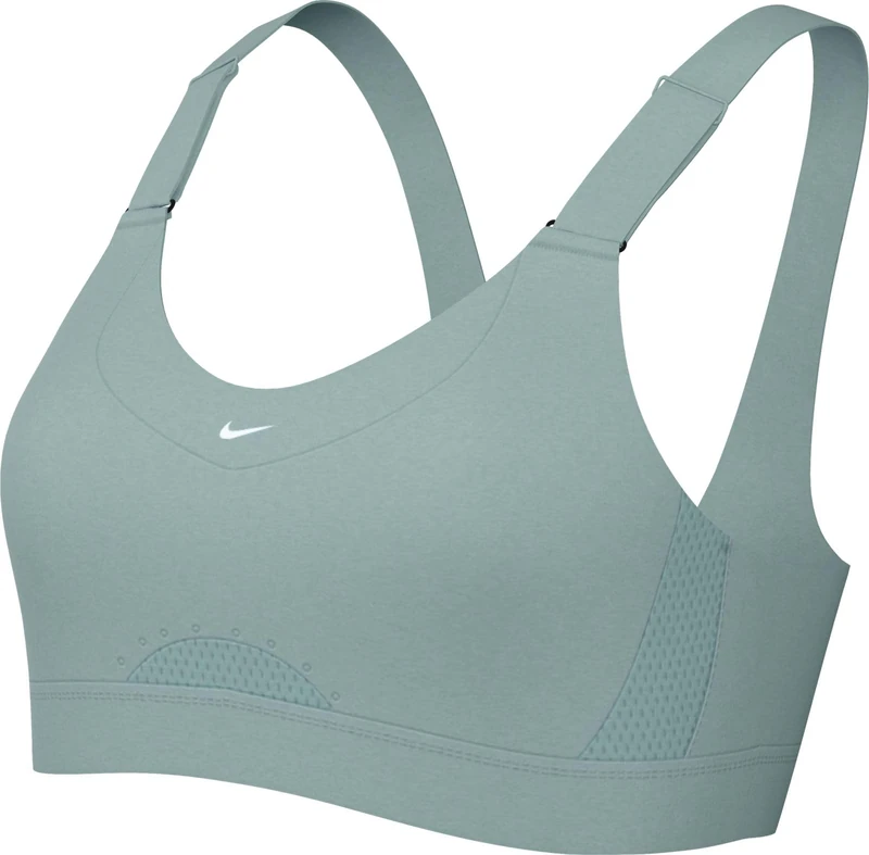 NIKE DD0430-309 W NK DF Alpha Bra Sports Bra Women's Mineral/Mineral/Mineral/White Size LA-B