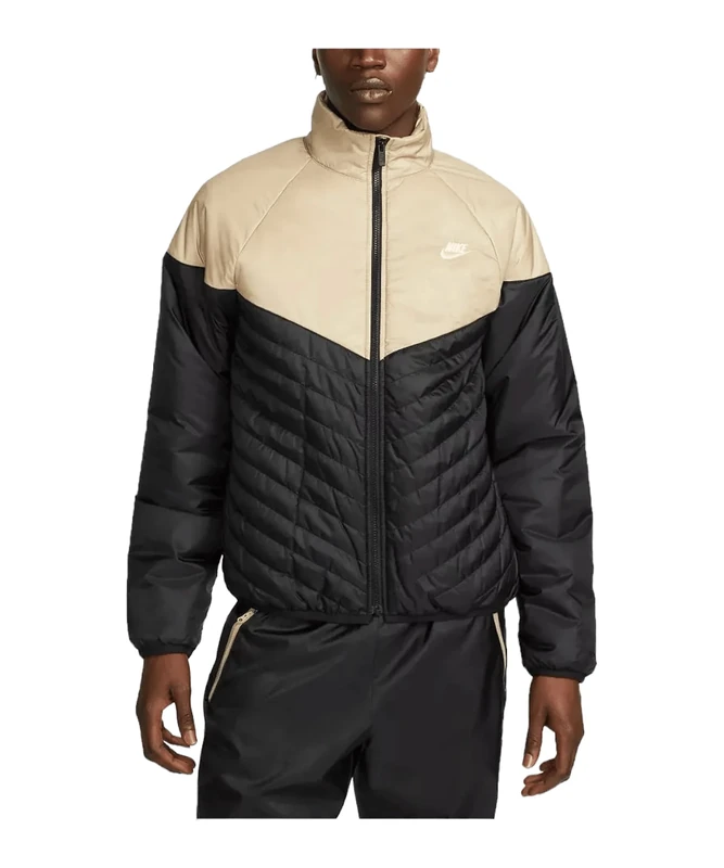 NIKE FB8195-011 M NK WR TF MIDWEIGHT PUFFER Jacket Men's BLACK/KHAKI/SAIL Size L