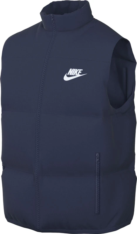 NIKE FB7373-410 M NK TF CLUB PUFFER VEST Jacket Men's MIDNIGHT NAVY/WHITE Size 2XL