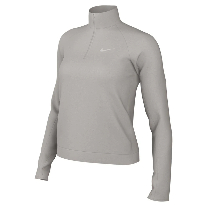 NIKE DQ6377-012 W NK DF PACER HZ Sweatshirt Women's LT IRON ORE/REFLECTIVE SILV Size XL