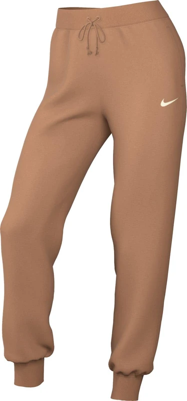 NIKE DQ5688-225 W NSW PHNX FLC HR Pant STD Pants Women's Amber Brown/SAIL Size M