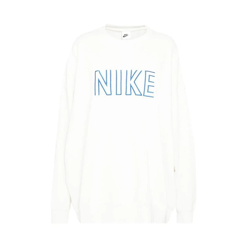NIKE FN7694-030 W NSW FT OS FLC CREW SW Sweatshirt Women's PHANTOM Size XS - Image 1
