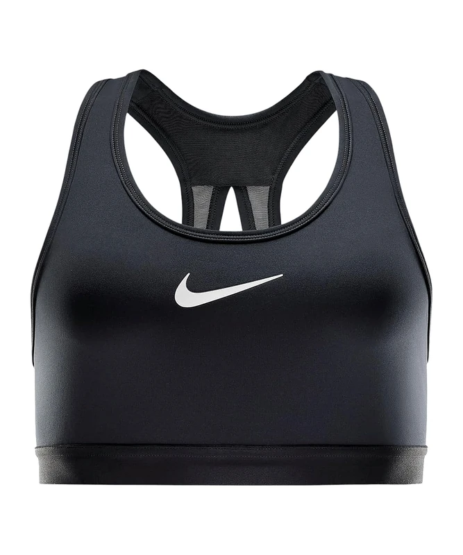 NIKE DX6815-010 W NK DF SWSH HGH SPT Bra Sports Bra Women's Black/Iron Grey/White Size 4XC-E