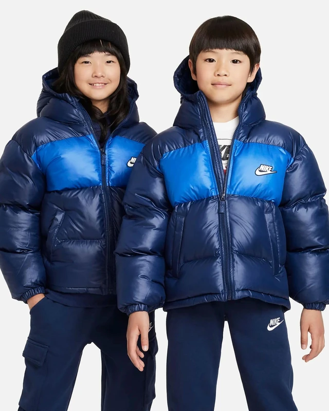 NIKE FD2846-410 K NSW TF RPL HIGH SYNFL HD JKT Jacket Unisex MIDNIGHT NAVY/GAME ROYAL/WHITE Size XS