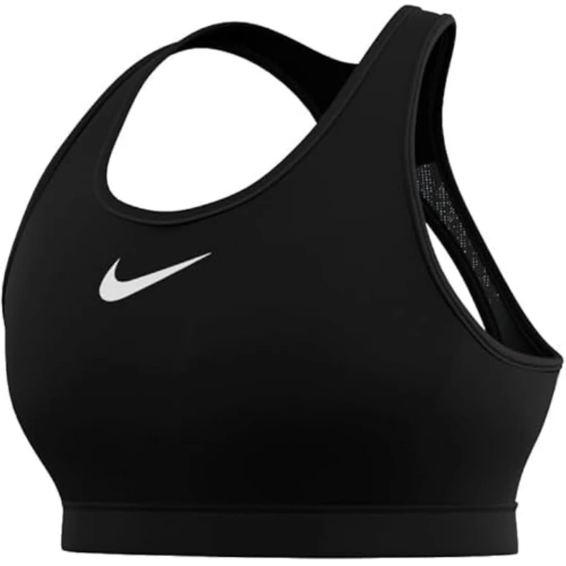 NIKE DX6815-010 W NK DF SWSH HGH SPT Bra Sports Bra Women's Black/Iron Grey/White Size 4XA-B