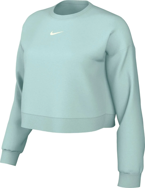 NIKE DQ5761-346 W NSW PHNX FLC OOS CREW Sweatshirt Women's JADE ICE/SAIL Size XL-S