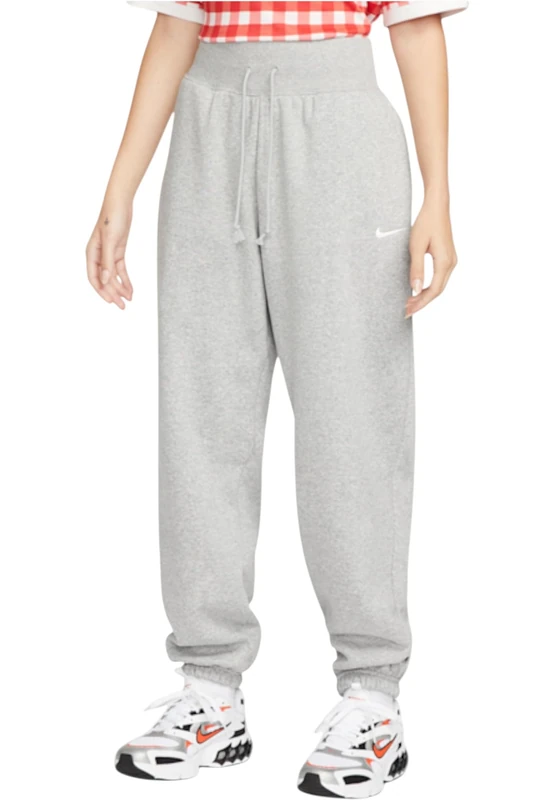 NIKE DQ5887-063 W NSW PHNX FLC HR OS Pant Pants Women's DK Grey Heather/SAIL Size L-S