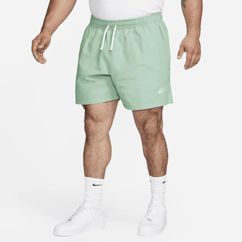 NIKE DX0619-309 M NK Club+ WVN Flow Short WASH Shorts Men's Mineral/White Size M - Image 1