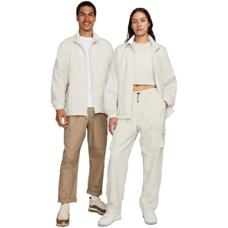 NIKE DM6185-104 W NSW ESSNTL WR WVN JKT Jacket Women's LT OREWOOD BRN/LT OREWOOD BRN/SAIL Size XL