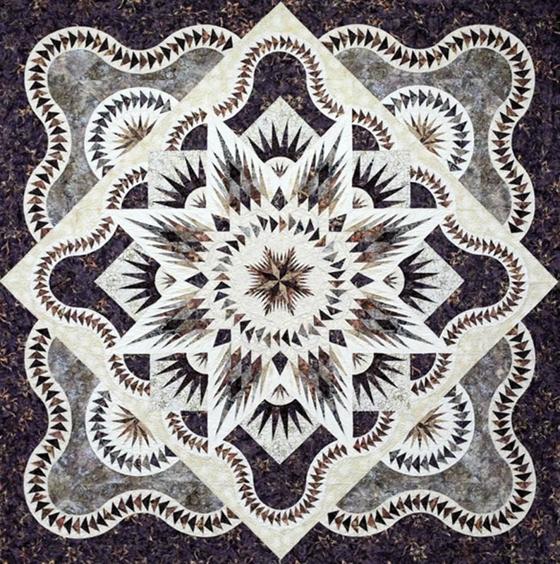 Quiltworx Arctic Star Queen Pattern, Silver - Image 1