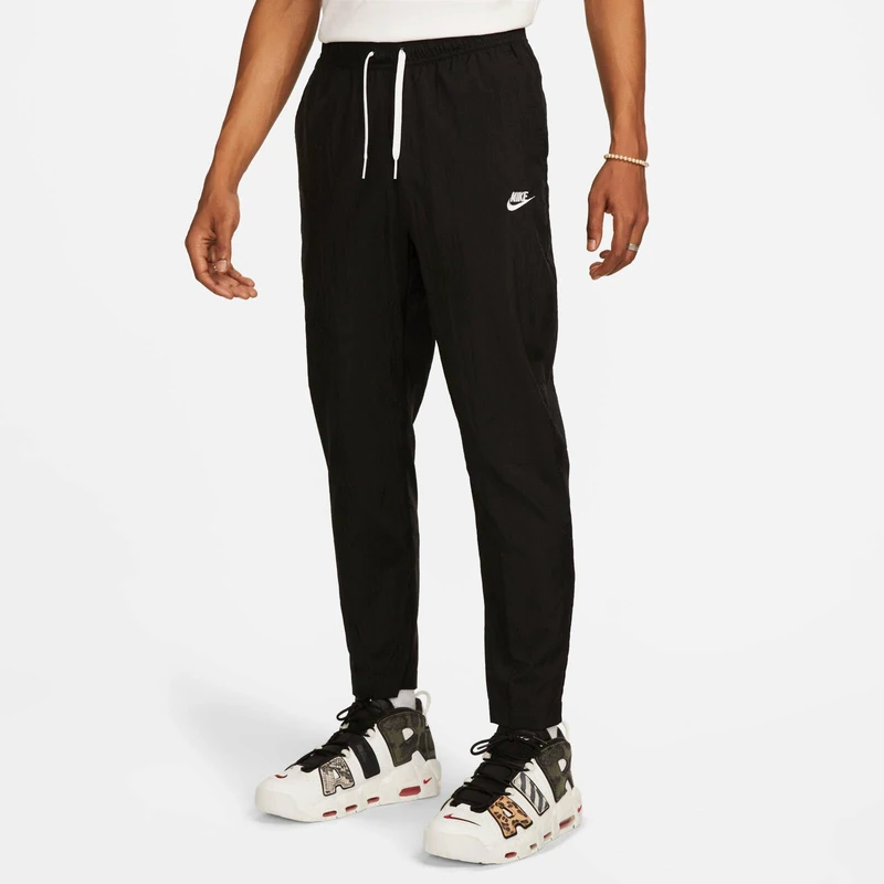 NIKE FB7406-010 M NK Club WVN LTWT Pant Pants Men's Black/White Size L