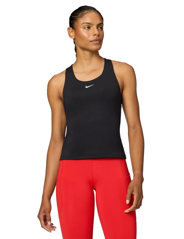 NIKE DV9897-010 W NK DF Swoosh Bra Tank Sports Bra Women's Black/Black/White Size L