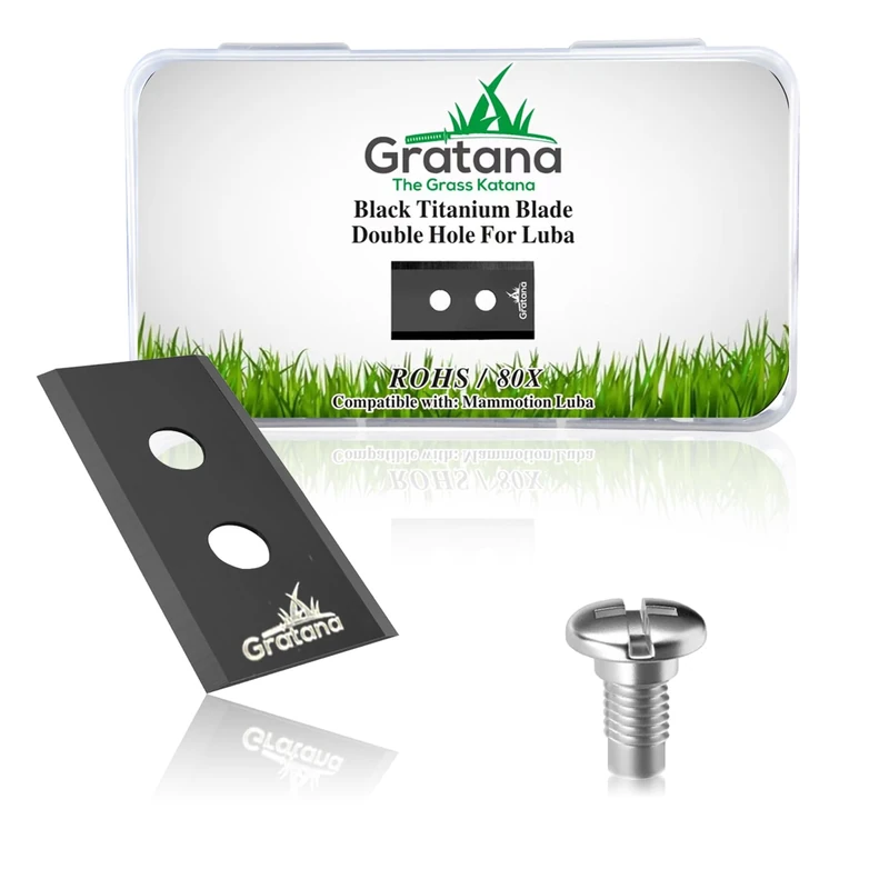 Gratana - Robotic Lawn Mower Blade (80, for Luba - Double Hole) for Mammotion Endurance Replacement Blades Robotic Lawn Mowers, Fits AWD 5000, 3000, 1000 (10 Sets, 80 Blades) - Image 1