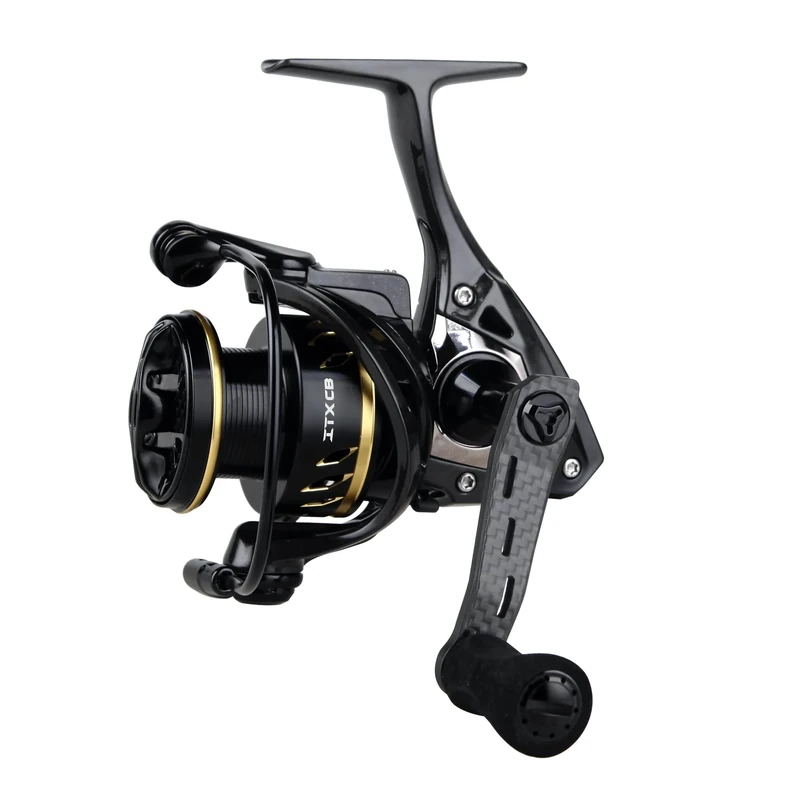 Okuma ITX-CB Lightweight Carbon Fiber Body Flight Drive 8BB Spinning Reel, ICB-1000HA, Black