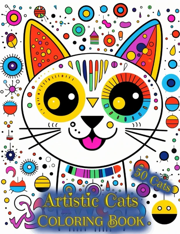 Whiskered Artists Vol.1 - A Coloring Book of Artistic Cats - Cat Art Coloring, Abstract Modern Coloring, Highly detailed, adult coloring, artist ... Artists: A Coloring Book of Artistic Cats)
