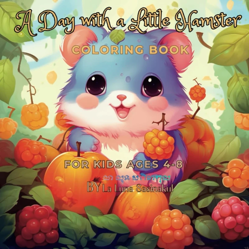 A Day with a Little Hamster : coloring book for kids 4-8: A delightful coloring adventure with 'A Day with a Little Hamster: Coloring Book for Kids ... my Favorite Animal Coloring Book For Kids)