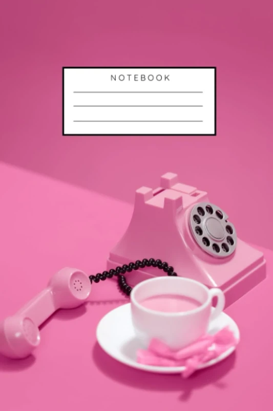Pink Composition Notebook Aesthetic for Teen Girls. Cover: Fashion Movie Style. 100 Lined Pages