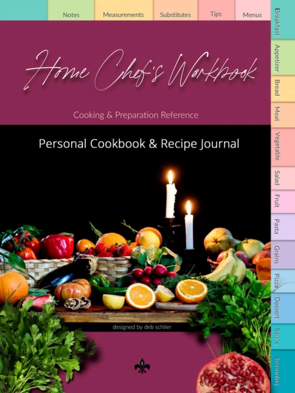 Home Chef's Workbook: Cooking & Preparation Reference, Personal Cookbook & Recipe Journal