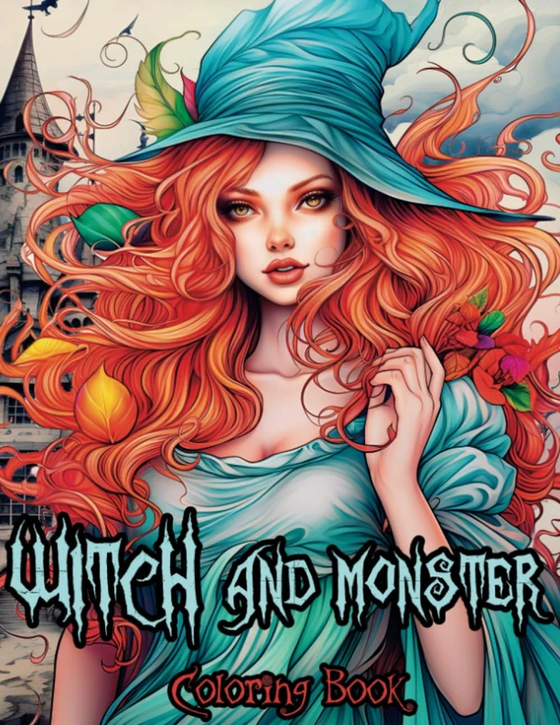 Witch and Monster Coloring Book
