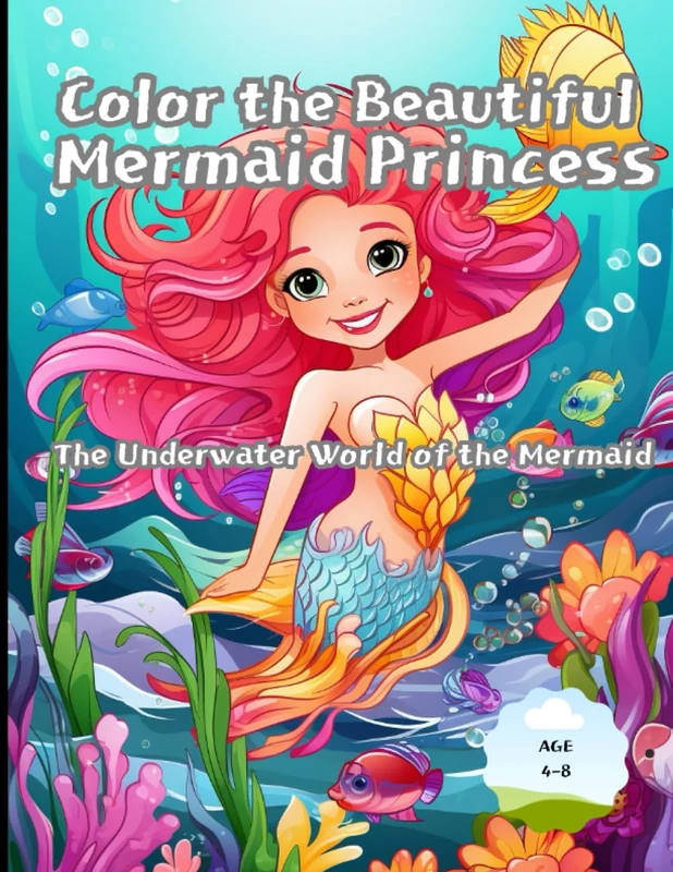 Color the Beautiful Mermaid Princess: The Underwater World of the Mermaid