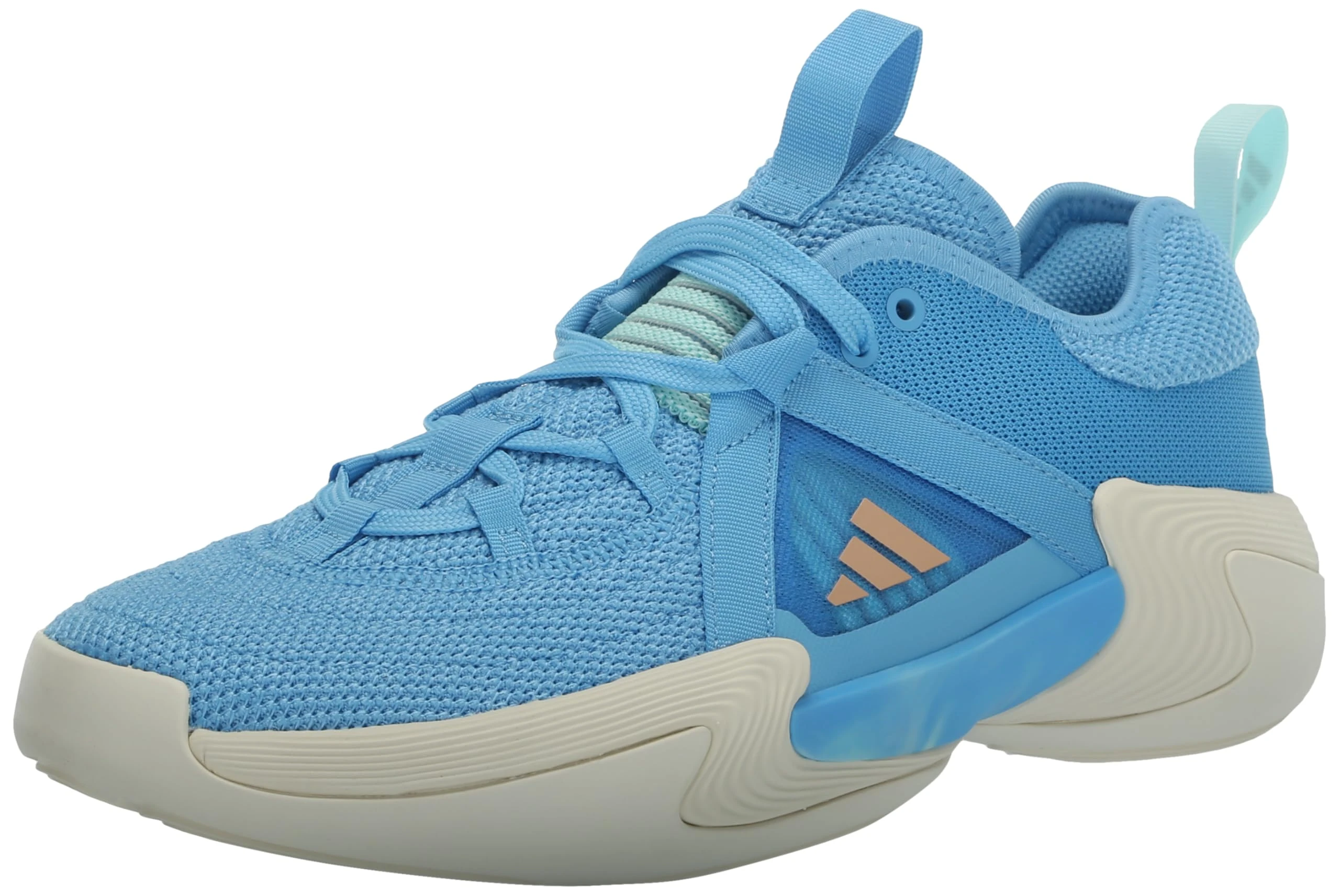 adidas Women's Exhibit Select Mid Trainers Sneaker, Semi Blue Burst Halo Blush Off White, 3.5 UK