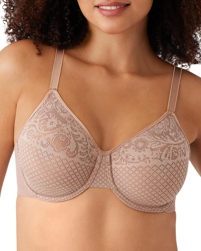 Wacoal Women's Visual Effects Minimizer Bra, Sheer, Roebuck, 44D