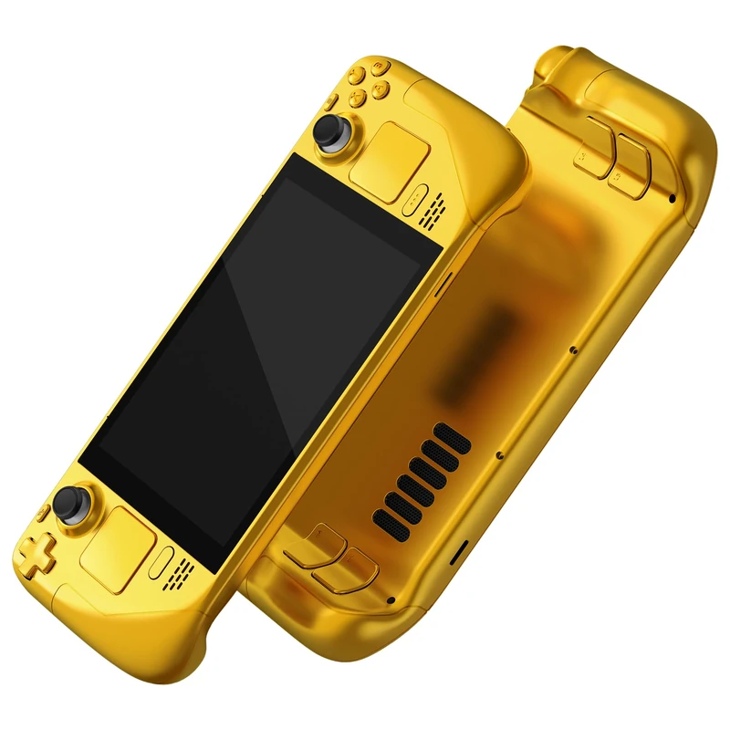 eXtremeRate Chrome Gold Shell for Steam Deck LCD - Full Set