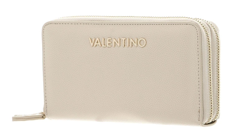 Valentino Unisex Divina Zip Around Wallet, Beige, Talla UNICA