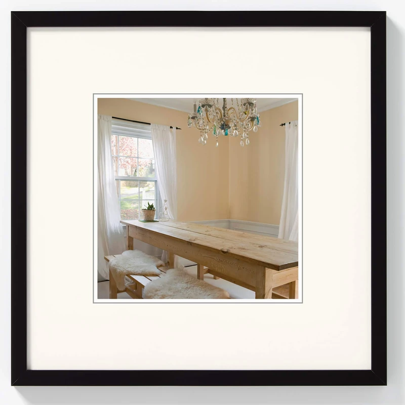 walther design HO550BD Home Picture Frame, Black, 50 x 50 cm, Pack of 2, Wooden Frame