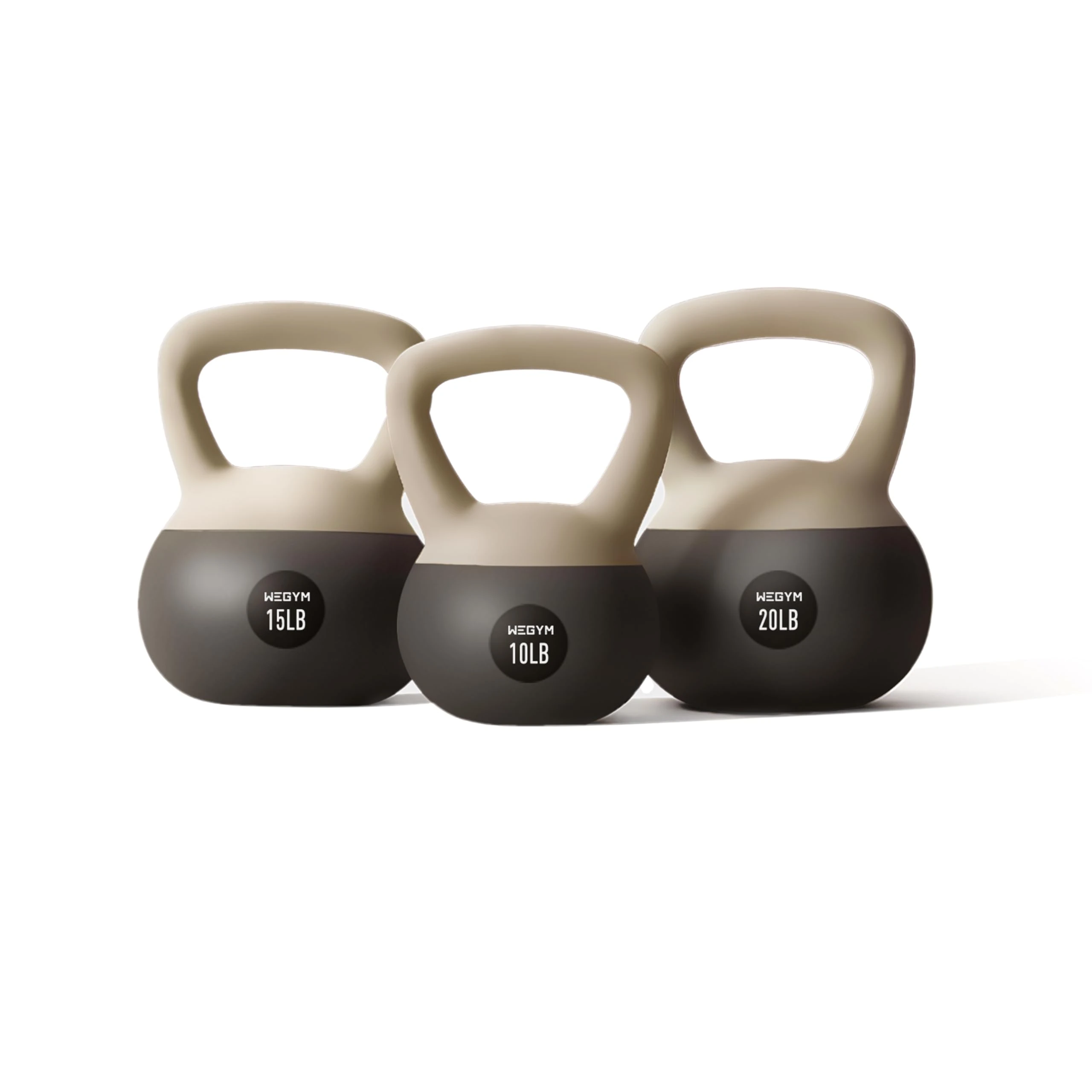 WeGym Soft Kettlebells with Cushioned Impact-Resistant Base and Anti-Slip, Wide-Grip Handle for Home Workouts, Weightlifting, and Full Body Strength Training