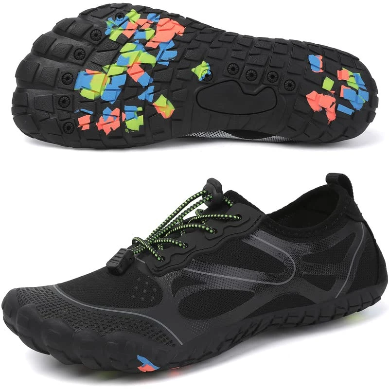 Bravover Unisex Water Shoes for Men Women with Five Toes Design Quick Dry Barefoot Aqua Shoes Ideal for Swim Pool Surf Beach Sea Activities