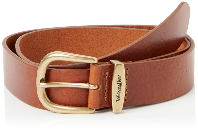 Wrangler Men's Easy Belt, Cognac, 95, Cognac, 95