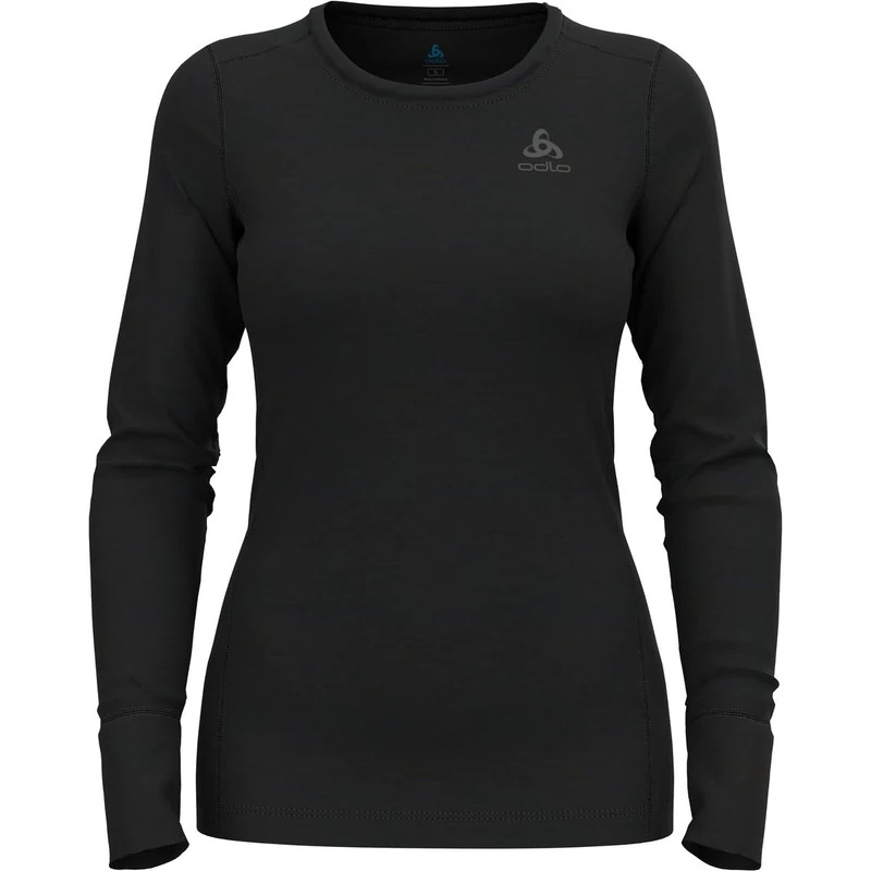 Odlo Women Functional Underwear Long Sleeve Shirt MERINO 200, black, XS