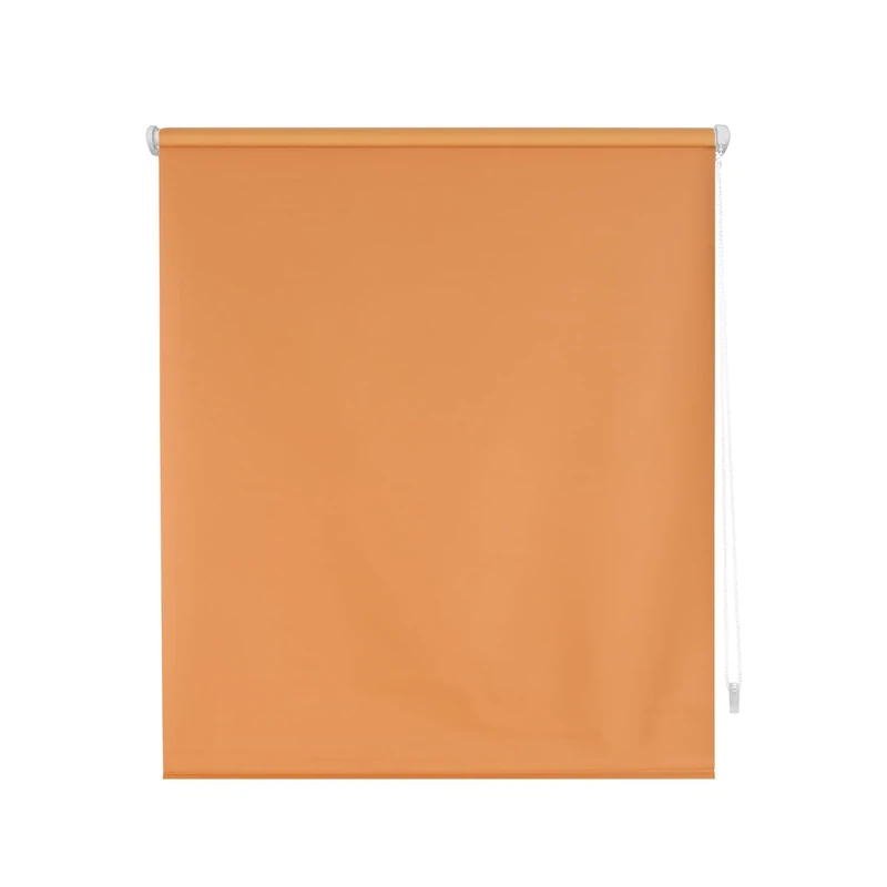 Decorblind | Smooth Opaque Roller Blind, without Tools and No Drilling, Blind Size: 107 x 180 x Width 180 cm/Fabric Dimensions: 104 x 175 cm – Plain Orange Opaque Blind, Window Blinds