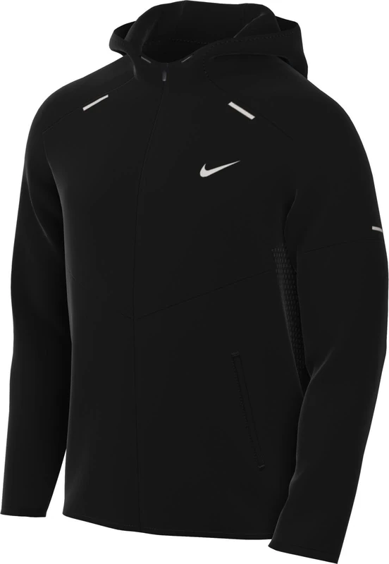 NIKE FB7540-010 M NK IMP LGHT WINDRNNER JKT Jacket Men's BLACK/BLACK/REFLECTIVE SILV Size L
