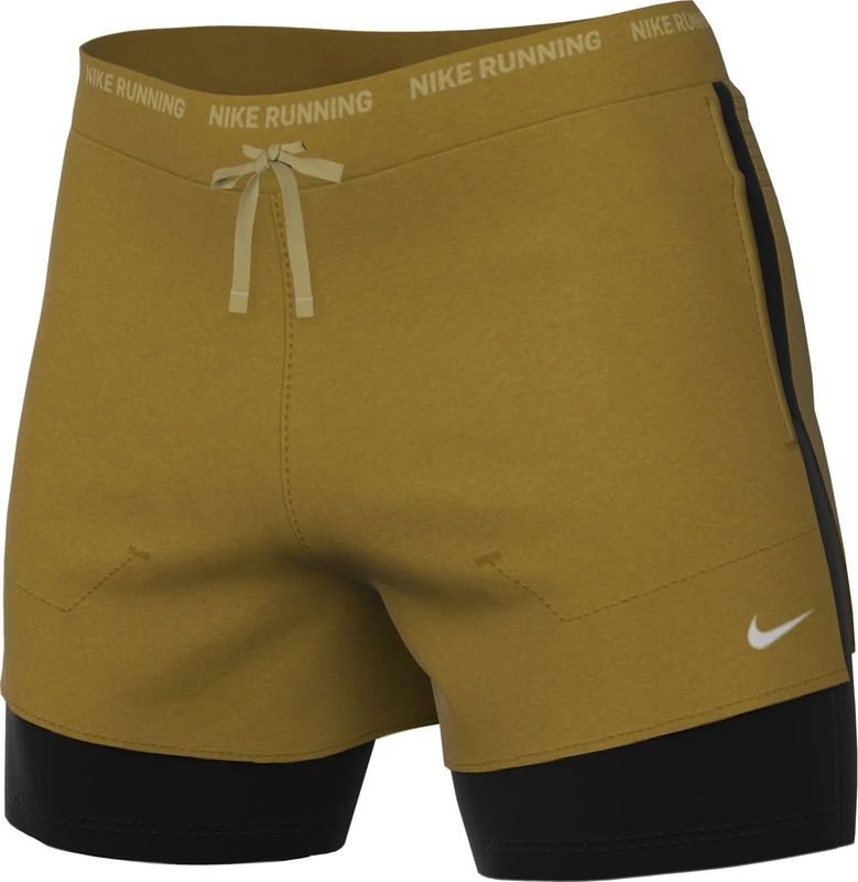 NIKE DM4757-716 M NK DF Stride 5IN SHRT Hybrid Shorts Men's Bronzine/Black/Buff Gold/Reflective Size S