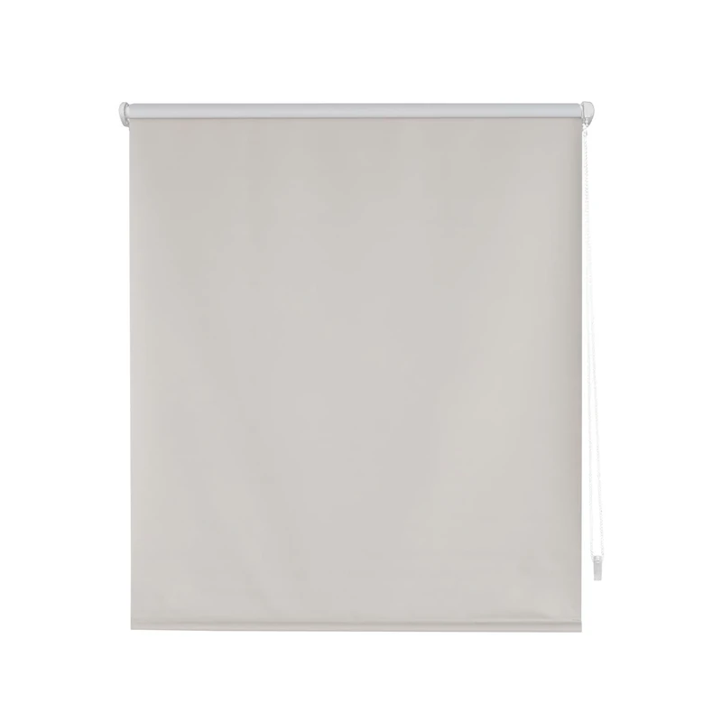 Decorblind | Smooth Opaque Roller Blind Without Tools and Without Drilling, Measure 107 x 180 cm (Width x Length), Fabric 104 x 175 cm - Silver Color, for Windows