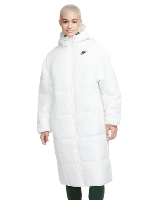 NIKE FB7675-100 W NSW TF THRMR CLSC PARKA Jacket Women's WHITE/BLACK Size L