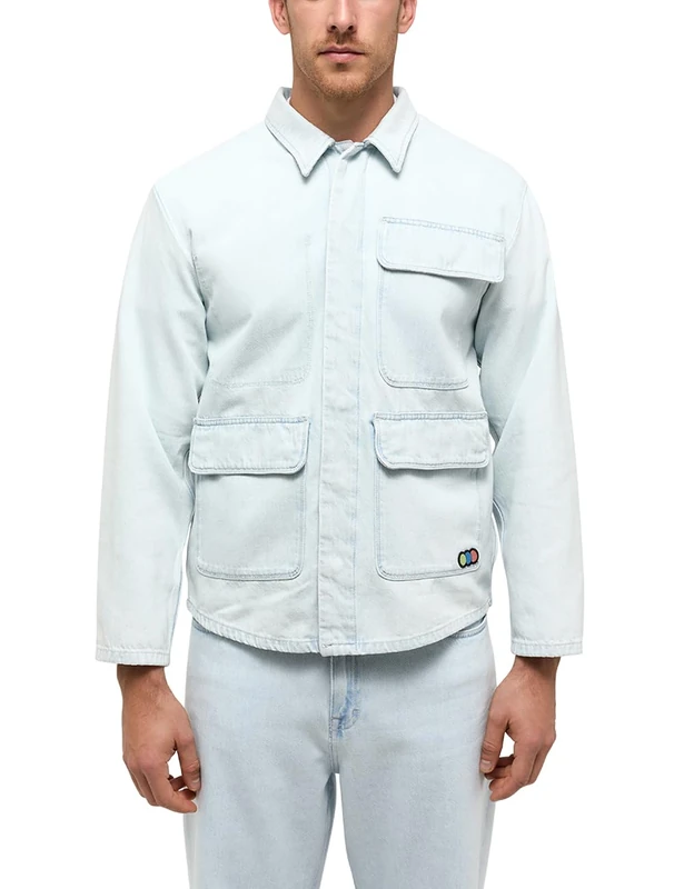 MUSTANG Men's Style Worker Shirt, Light Blue 211, XL