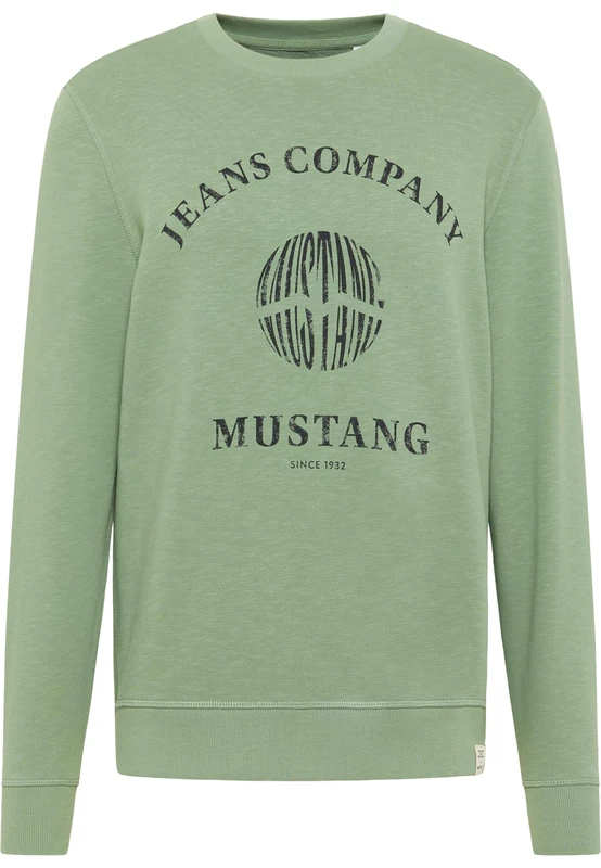 MUSTANG Men's Style Clio Sweatshirt, Hedge Green 6336, M - Image 1