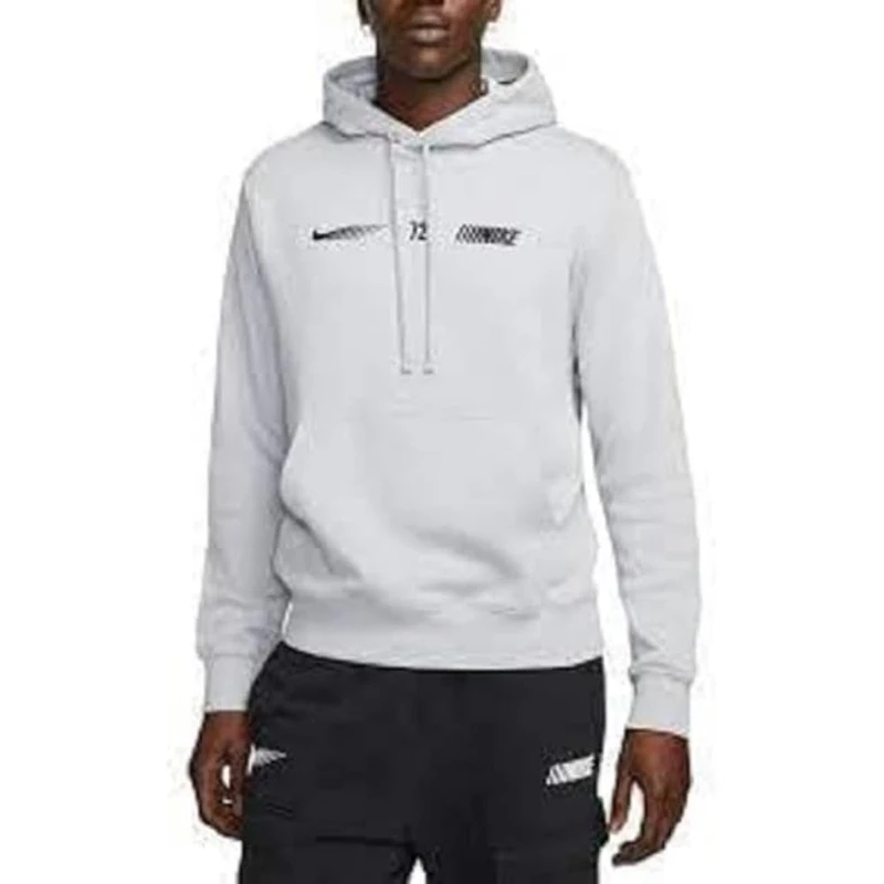 NIKE FN4895-012 M NSW SI PO HOODIE FLC BB Sweatshirt Men's WOLF GREY Size XL