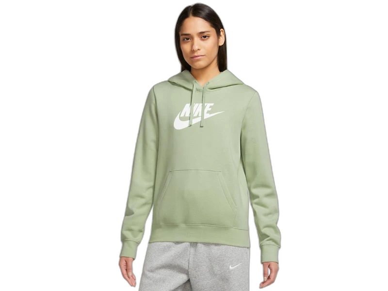 NIKE DQ5775-343 W NSW CLUB FLC GX STD PO HDY Sweatshirt Women's HONEYDEW/WHITE Size S