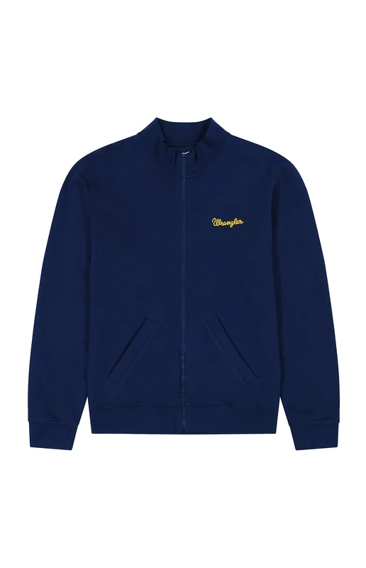 Wrangler Men's Funnel Neck Zip Sweatshirt, Navy, XL