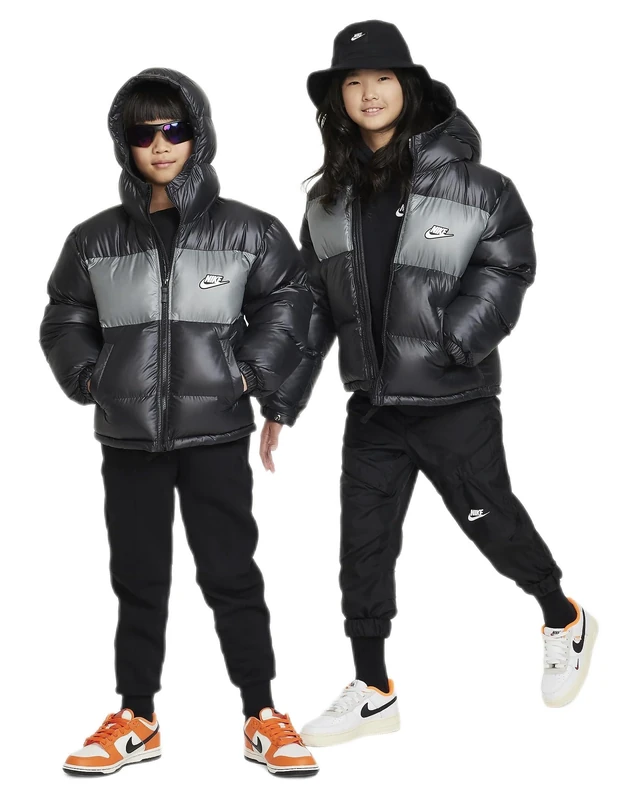 NIKE FD2846-010 K NSW TF RPL HIGH SYNFL HD JKT Jacket Unisex BLACK/SMOKE GREY/WHITE Size L