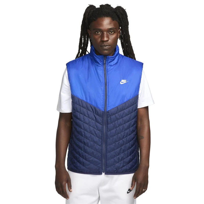 NIKE FB8201-410 M NK TF WR MIDWEIGHT VEST Jacket Men's MIDNIGHT NAVY/GAME ROYAL/SAIL Size XS